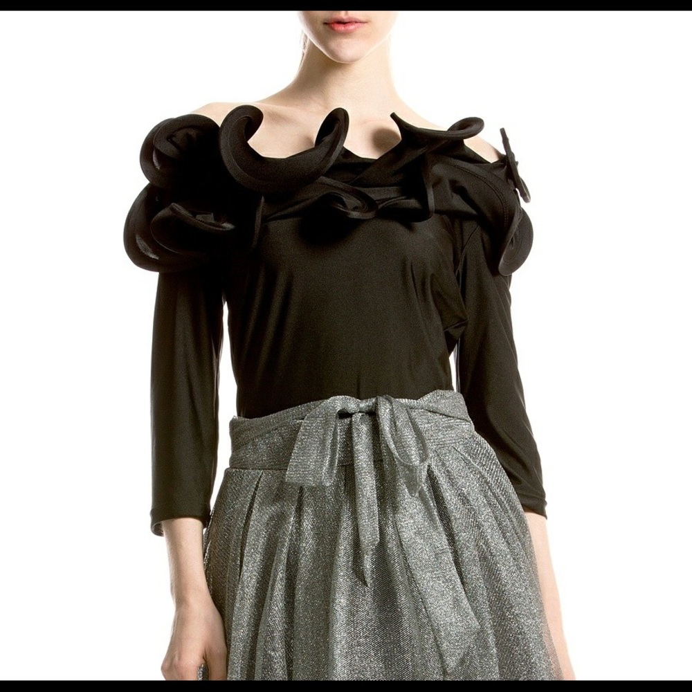 Gracia ruffled blouse with tags